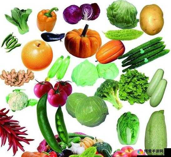 各种口味的水果和蔬菜：芒果、草莓、茄子、丝瓜、黄瓜 2 的奇妙组合